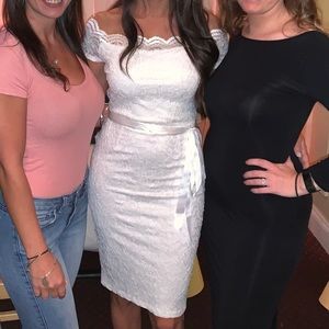 White lace Windsor dress